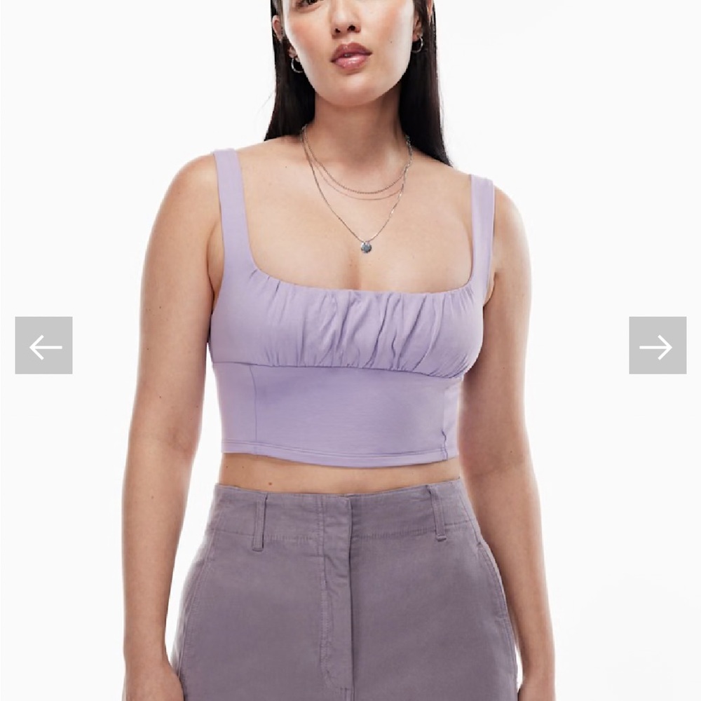 Aritzia Wilfred Bustier style Orbit Tank - WHITE